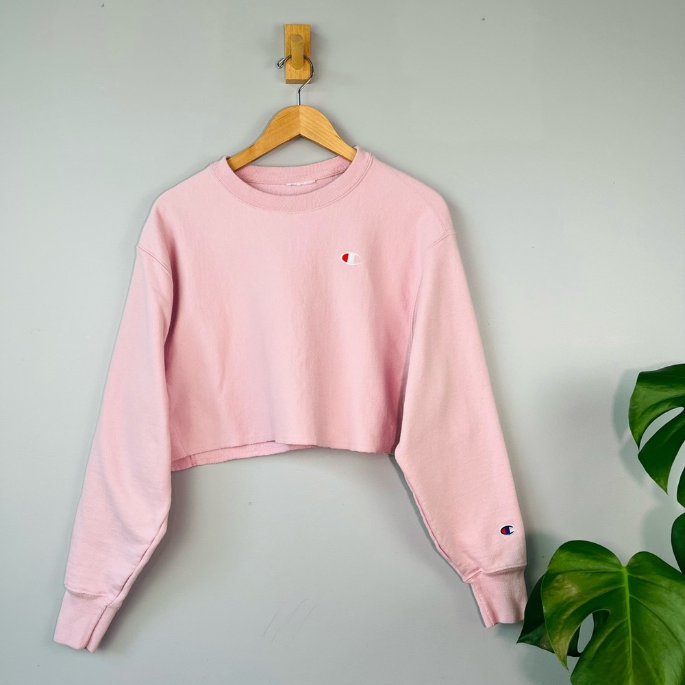 Champion Cropped Crew Neck Sweatshirt